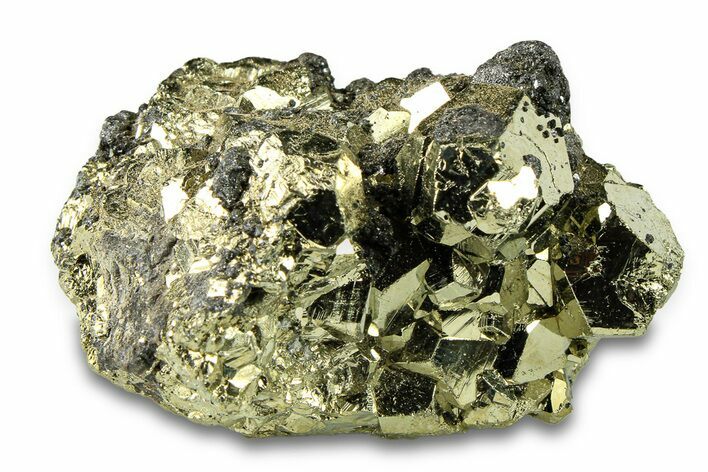 Gleaming Pyrite Crystal Cluster - Peru #291936